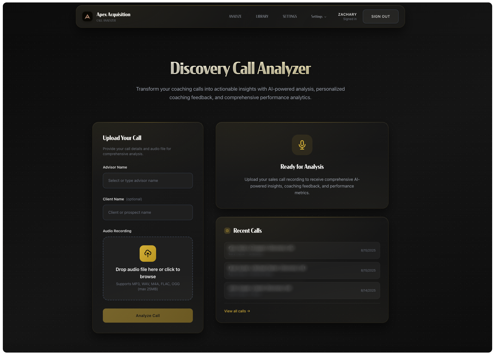 Sales Call Analyzer